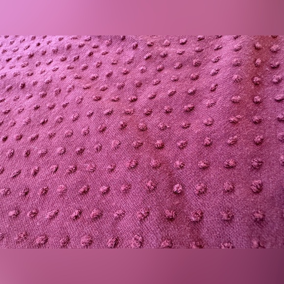 Madewell Women Burgundy Polka Dot Mock Neck Top Blouse XS - Picture 6 of 9